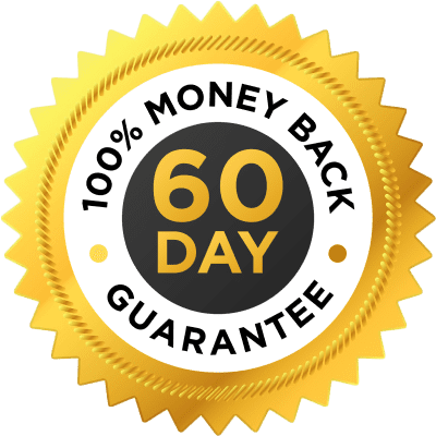 60-day money-back guarantee badge for Derila Ergo Pillow